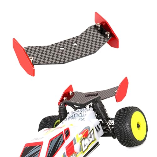 XinGeeek RC Heckflügel Kohlefaser RC Heckflügel für Losi 1/24 Micro-B 2WD Buggy RC Car Upgrade Parts (Rot) von XinGeeek