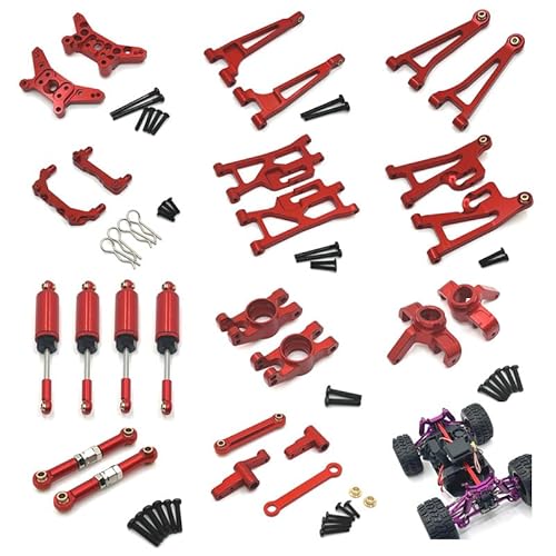 XinGeeek RC Metal Upgrades Part Full Kit for MJX Hyper Go 1/14 14209 14210 RC Car (Red) von XinGeeek