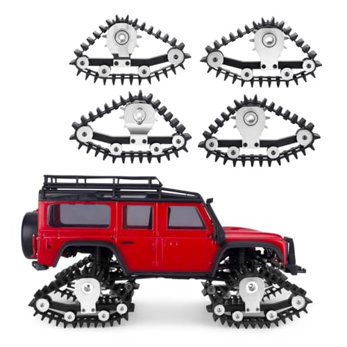 XinGeeek TRX4M Schneereifen, Schneereifen, Räder für Traxxas 1/18 TRX4M RC Crawler Auto Upgrades Teil (Silber) von XinGeeek