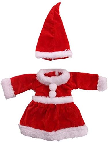 XinYiC Puppen-Weihnachtskleidung für 46 cm große amerikanische Mädchenpuppe, lässige Outfits – Hut und langärmeliges Kleid, Kostümzubehör, 2 Stück/Set von XinYiC