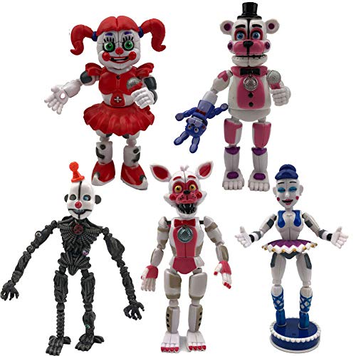 5PCS FNAF Action Figuren Five Nights Game Articulated Action Figures Collectible Figure Xmas Gifts Cake Toppers 5.5 inch… von Xinchangda