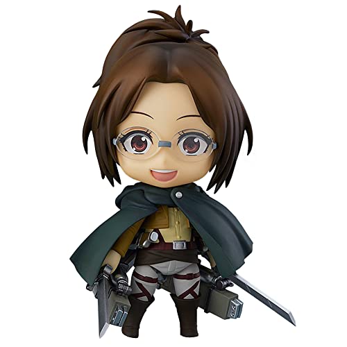 Eren Jaeger Figuren, Hange Zoe Anime Figur Movable Interchangeable Head PVC Anime Action Figurine von Xinchangda