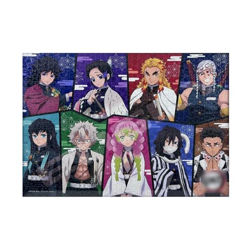 Rengoku Kyoujurou Iguro Obanai Puzzle für Erwachsene 1000 Teile Uzui Tengen Anime Puzzles Cartoon Charakter Puzzle Familienspiel Kreative Geschenke für Fans von Xinchangda