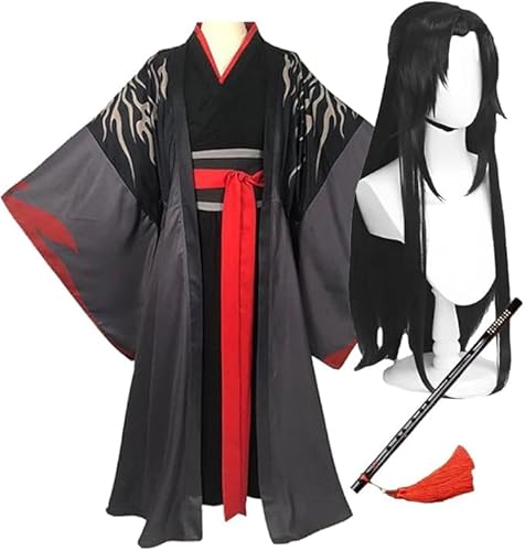 Wei Wu Xian Hanfu Kostüm mit Flöten Mo Dao Zu Shi Cosplay Outfits Chinesische Hanfu Outfits Halloween Requisiten Zubehör Traditionelle Kleidung von Xinchangda