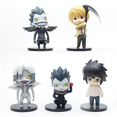 Xinchangda 5-teiliges Set Death Note Action-Figur Minifigur Puppe Set Anime Charakter PVC Figur Modell Statue Ornamente Sammlung Geburtstagsgeschenk von Xinchangda