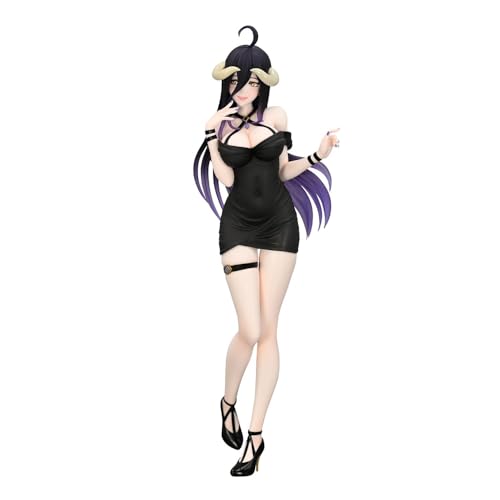 Xinchangda Albedo Actionfigur, schwarzes Kleid, Anime-Figur, Modelle, 21 cm, stehende Pose, Albedo-Figur, Sammlerstücke, Ornamente, Desktop-Dekoration, Geschenke für Fans von Xinchangda