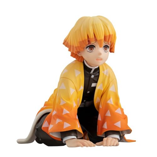 Xinchangda Anime Agatsuma Zen'itsu Figur 9cm Sitzende Position Agatsuma Zen'itsu Noodle Stopper Actionfiguren Desktop Sammlung Geschenk für Fans von Xinchangda