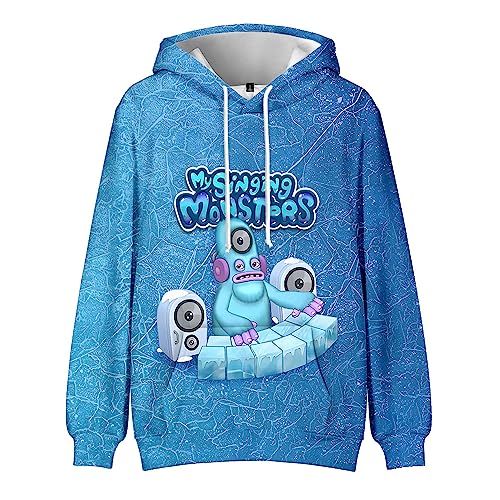 Xinchangda Anime Hoodie, My singing monsters Cosplay Pullover Unisex Paar lässig Sport Sweatshirt Cartoon Charaktere Hoodie für Jungen Mädchen von Xinchangda