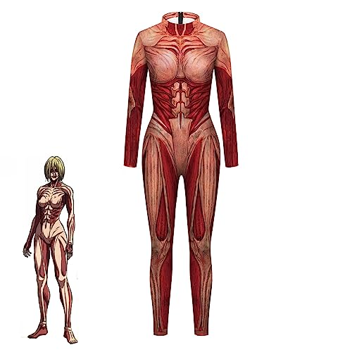 Xinchangda Arnie Leonard Cosplay Kostüm für Frauen, Titan Female Giant Anime Cosplay Kostüm Leotard Jumpsuit für Halloween Weihnachtsfeier von Xinchangda