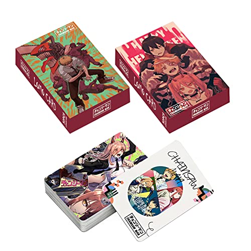 Xinchangda Chainsaw Man Cards Denji Anime-Spielkarten-Set, doppelseitige Comic-Sammelkarte für magisches, lässiges Tischspiel, 30 Stück von Xinchangda