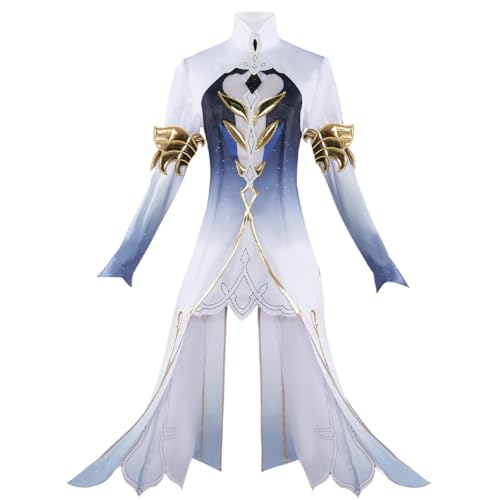 Xinchangda Focalors Cosplay Outfit Set Furina Cosplay Halloween Kostüm Frau Mädchen Karneval Party Anime Kleidung für Erwachsene von Xinchangda