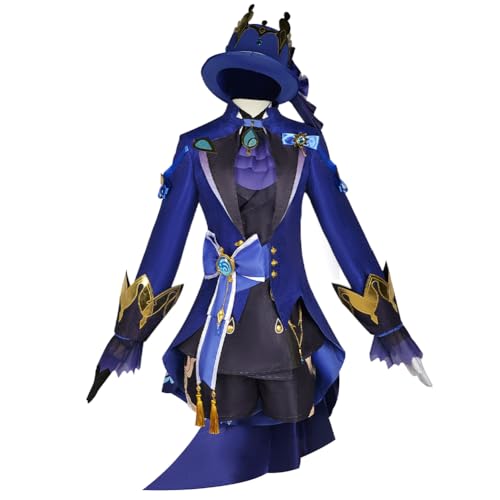 Xinchangda Focalors Cosplay Uniform Set Anime Furina Cosplay Halloween Kostüm Karneval Party Bühnenaufführung Outfits für Erwachsene von Xinchangda