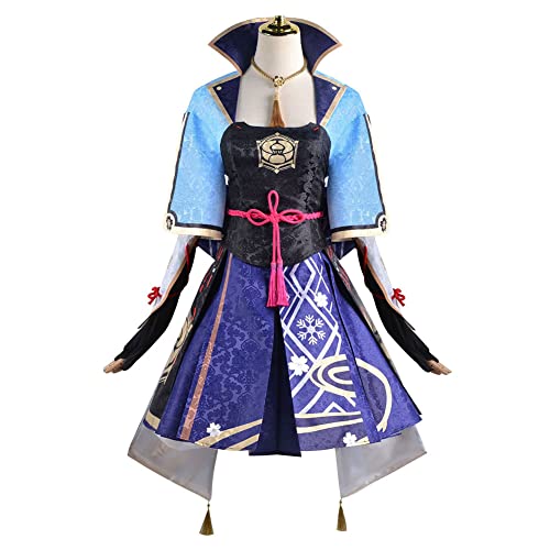 Xinchangda Hu Tao Cosplay Kostüm Anime Spiel Raiden Ei/Yae Miko/Kamisato Ayaka/Yun Jin Cosplay Kostüm Uniform Anzug mit Perücke Halloween Karneval Outfits für Frauen von Xinchangda