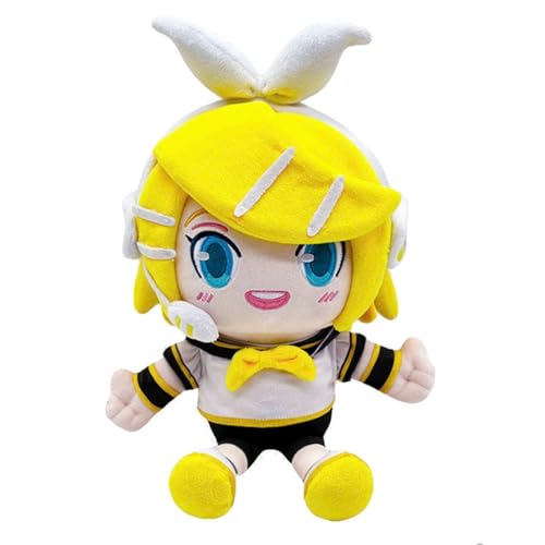 Xinchangda Kagamine Rin Weiche Figur Anime Stofffigur Kagamine Len Kissen Cartoon Charakter Weiches Kissen Home Sofa Dekoration Sammlerstücke von Xinchangda