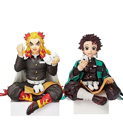 Xinchangda Kamado Tanjiro/Rengoku Kyoujurou Figur, Tanjiro und Kyoujurou Action Figuren Anime PVC Statue Modell Sammlung Figurine Ornamente Heimdekoration Geschenke von Xinchangda