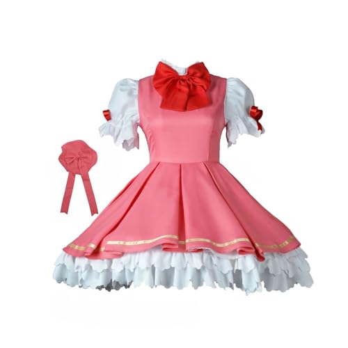 Xinchangda Kinomot Cosplay Kostüm Outfit Kinomot Kampfuniform Rosa Kleid Handschuhe Hut Komplettes Set Anime Cosplay Halloween Kostüm Geburtstagsgeschenke von Xinchangda