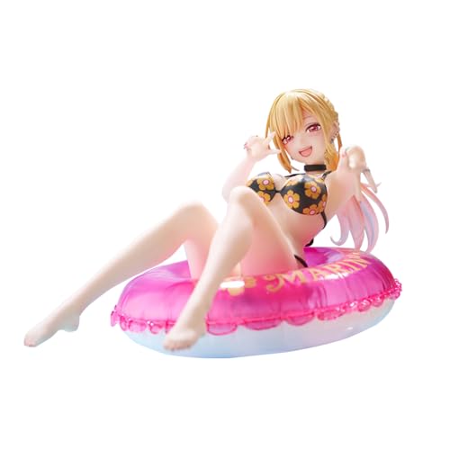 Xinchangda Kitagawa Marin Figur Sitzende Position mit Schwimmring Actionfiguren 10 cm My Dress Up Darling Noodle Stopper Desktop Kollektionen Geschenk von Xinchangda