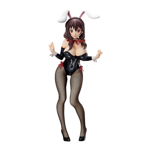 Xinchangda Konosuba Figur, 35 cm, Eine Explosion auf dieser wunderbaren Welt, Yunyun mit Seidenhasenmädchen-Outfit, Sammelfigur, Anime-Figur, exquisite Cartoon-Skulptur von Xinchangda