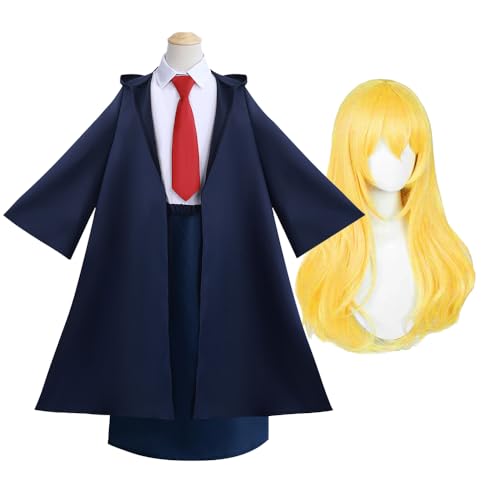 Xinchangda Mash Burnedead Cosplay Kostüm Blau Robe Kapuzen Set Zitrone Irvine Uniform Outfits Anime Mashle: Magie und Muskeln Cosplay für Halloween Party von Xinchangda