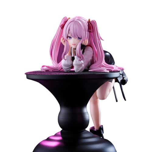 Xinchangda NIKKE Noodle Stopper, 14 cm, Yuni Figur Rosa Haare, Handgefertigte Anime Actionfiguren, Desktop Dekoration Sammlung, Geschenke für Fans von Xinchangda