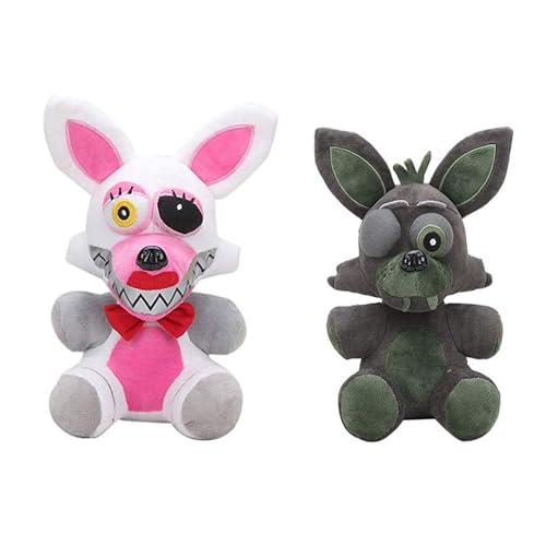 Xinchangda Nightmare Mangle and Phantom Foxy FNAF Plush Toy Cute Five Nights Game Plushies Fnaf Kids Toys Stuffed Animal Doll Xmas Birthday Children's Gift von Xinchangda