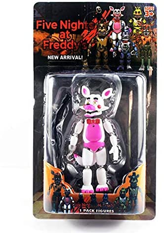 Xinchangda Nights Game Figures FNAF Security Breach Funtime Foxy Sister Location Horror Doll Lightening Bewegliche Gelenke Actionfiguren 5, 7 Zoll, 13.97cm von Xinchangda