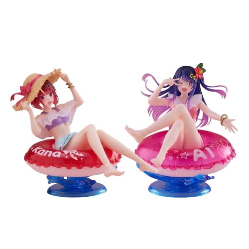 Xinchangda Oshi no Ko Noodle Stopper, Arima Kana und Hoshino Ai Figur, 10 cm, sitzend im Schwimmring Actionfigur Statue, Desktop-Kollektionen, 2 Stück von Xinchangda