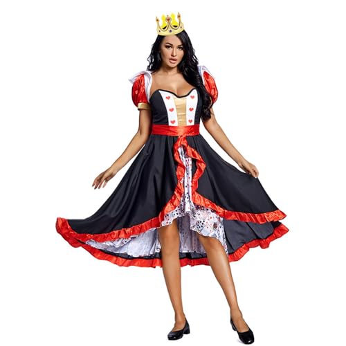 Xinchangda Poker Cosplay Poker Queen King & Poker Guard Cosplay Kostüm Komplettes Set Bühnenauftrittskostüme Karneval Halloween Cosplay Kostüme von Xinchangda