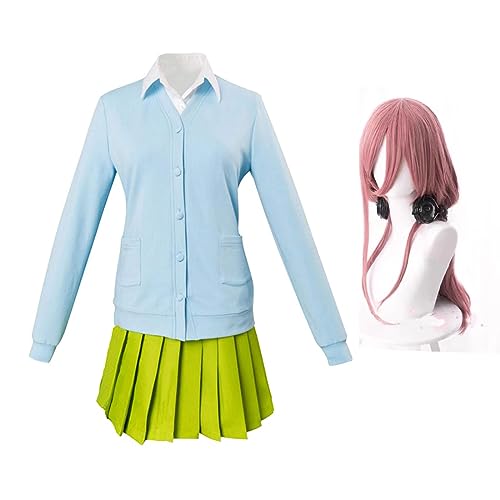 Xinchangda The Quintessential Quintuplets Cosplay Kostüm für Frauen Anime Nakano Miku Cosplay Outfit für Halloween Weihnachten Party von Xinchangda