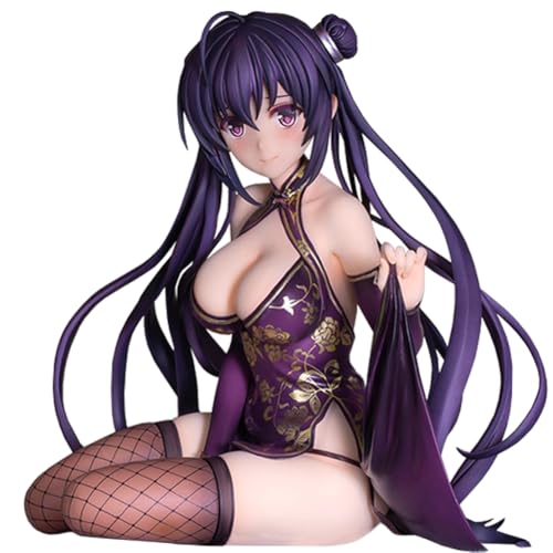 Xinchangda Tougetsu Matsuri Cheongsam sitzende Pose-Figur, 13 cm, Tougetsu Matsuri Nudelstopper, Actionfiguren, Statue, Desktop-Kollektion, Geschenk für Anime-Fans von Xinchangda