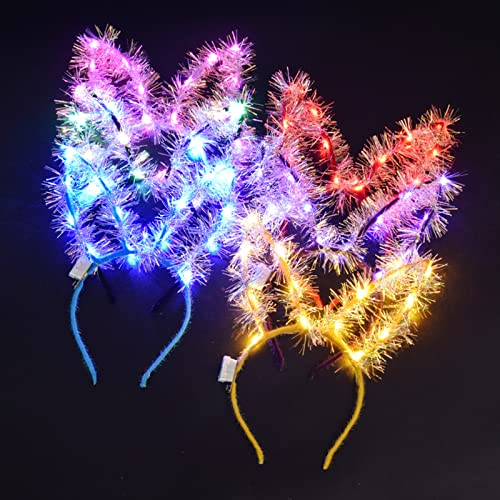 XineYuor 6PCS LED Stirnband Haarband,Leuchtende Haarreifen Damen Mädchen,LED Stirnband Festival Geburtstag Weihnachten Party Leucht Kopfstück (A) von XineYuor