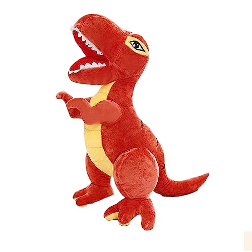 XineYuor Dino Kuscheltier,Plüschtier Dinosaurier Dino Stofftier Kuscheltier Plüsch Tyrannosaurus Rex Stofftierpuppe Dinosaurier Kuscheltier Geschenk für Baby,Kinder,Erwachsene (Rot, 30CM) von XineYuor