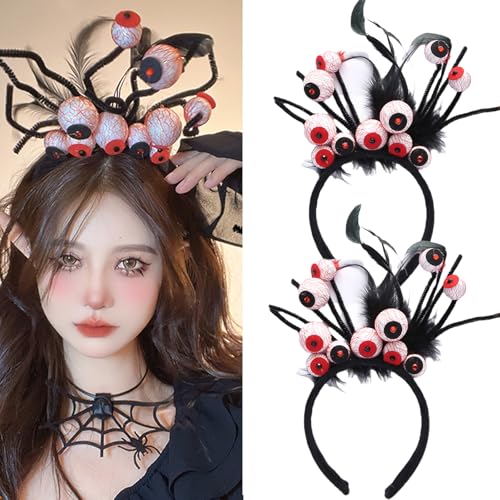 XineYuor LED Halloween Haarreif,2PCS Kopfschmuck Halloween Haarreif Beleuchtung Halloween Haarschmuck Stirnbänder Haarband für Kinder Damen Herren Karneval Maskerade Party Cosplay Dress-up (A) von XineYuor