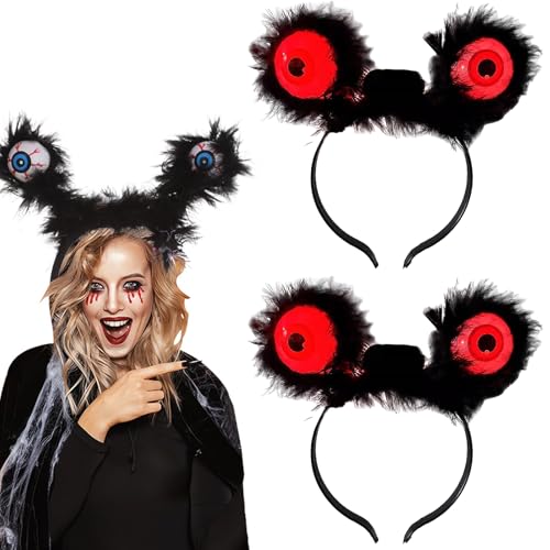 XineYuor LED Halloween Haarreif,2PCS Kopfschmuck Halloween Haarreif Beleuchtung Halloween Haarschmuck Stirnbänder Haarband für Kinder Damen Herren Karneval Maskerade Party Cosplay Dress-up (B) von XineYuor