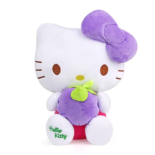 Xingsky Cat Plush, Hello Kitty Plüschtier 30cm Cat Plushie Kawaii kuscheltiere für Kinder Mädchen Erwachsene Geburtstage Weihnachten Party - Mangostan von Xingsky