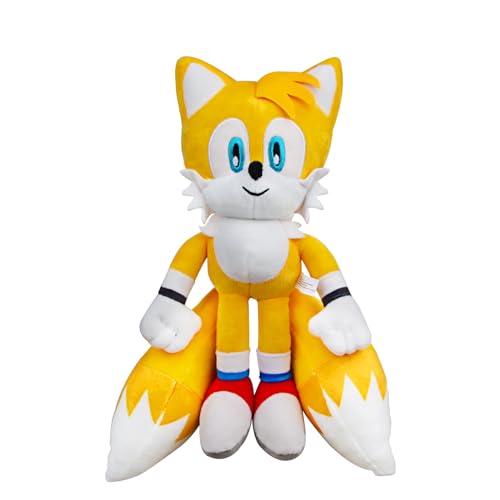 Xingsky Sonic Knuckles Plüschtier, 36cm Sonic Knuckles Kuscheltier, Cartoon Anime Sonic Gelb Spielzeug Plüsch für Kinder Erwachsene Weihnachten Geburtstag von Xingsky