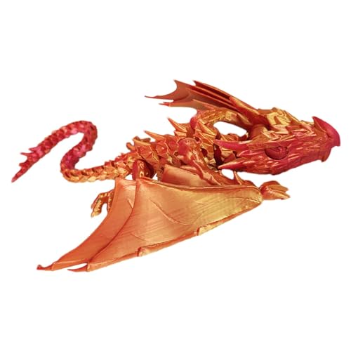 3D-gedruckter Drache, Kristalldrachenspielzeug,Mystery Dragon Fidget Spielzeug | Artikulierter geflügelter Drache, Kristalldrache-Zappelspielzeug, Chefschreibtischdekorationen, mythische Stücke Artiku von Xinhuju