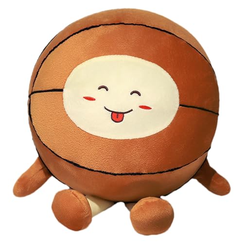 Basketball-Plüschtier, Plüsch-Basketballspielzeug | Plüschtier Basketballpuppe, niedliches Plüschkissen von Plushie – weiches Basketballtierspielzeug, 25 cm, Plüsch-Spielzeug von Xinhuju