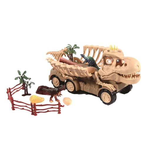 Dinosaurier-Transport-Truck, Dinosaurier-Spielzeug, Cartoon-Transportwagen für und Mädchen, tragbares Fahrzeug-Spielzeug zur Verbesserung der Motorik von Xinhuju