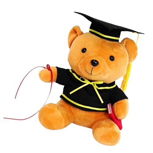 Graduation Teddybär, Abschlussbär, 7 Zoll (17,8 cm), Plüsch-Abschlussbär, 2024, mit Abschlusshut und Abschluss von Xinhuju