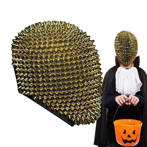 Halloween Spikes Kopfbedeckung - Frauen Kostüm Gesichtsbedeckungen Party Lustige Nieten Spikes Gesichtsbedeckung Requisiten | Maskerade Kopfbedeckung mit transparentem Netzstoff Nieten Dress Up von Xinhuju