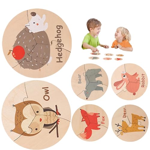 Holz-Tierblöcke für Kinder, Formsortierpuzzle für Kleinkinder,Tierpädagogisches Puzzle Formsortierpuzzle | Lernspielzeug für die frühe Bildung, sensorisches Spielzeug für Kinder, und Mädchen von Xinhuju