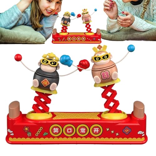 Interaktives Boxspielzeug - Elektronisch -Tisch -Brettspiele, Familiennacht Multiplayer -Spiel | Handmotor-Fähigkeiten Playset für Kid, Zwei-Spieler-rotierende Gorilla-Kampfspielzeug, Eltern-Kind-Bild von Xinhuju