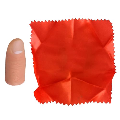 Magische Finger, magischer Daumen Trick -Prothesen -Finger - Magische Finger verschwinden Seidennaht Bühne Show Prop Streichspielzeug, falsche Fingerprothese Finger Zaubertrick Falsches weicher Daumen von Xinhuju