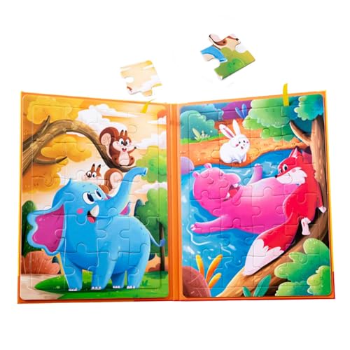 Magnetisches passendes Puzzle, magnetische Puzzles für Kinder | Reise-Aktivitätsspielzeug | Reise-Puzzlespiele, spannendes Tierpuzzle für unterhaltsame Bildung, kreatives Vorschul-Lernspielzeug für Ju von Xinhuju