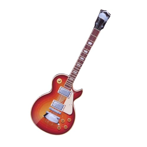 -Gitarrenspielzeug für Kinder, Miniaturgitarre | Miniaturgitarrenmodell 1:12 Musikinstrument | Miniatur-Gitarre Modell Puppenhäuser E-Gitarre Holzgitarre für -Musikzimmer von Xinhuju