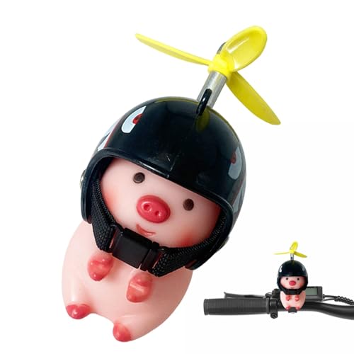 Motorradlenkanleiterdekorationen | Niedliche Lenker -Tier -Puppenfiguren Helmen, Lenkerdekoration Schwein Figur -Lenker -Cartoon -Ornament für Motorrad von Xinhuju