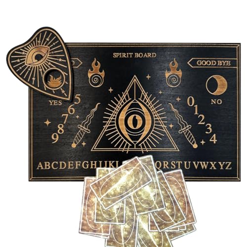 Ouija Spirit Board aus Holz | Message Decision Maker with Planchette | Letter Number Spirit Board for Paranormal Communication, Gift for Boys, Girls, Friends, Collectors, Spiritual Decor Ouija Spirit Board aus Holz | Message Decision Maker with Planchette | Letter Number Spirit Board for Paranormal Communication, Gift for Boys, Girls, Friends, Collectors, Spiritual Decor von Xinhuju