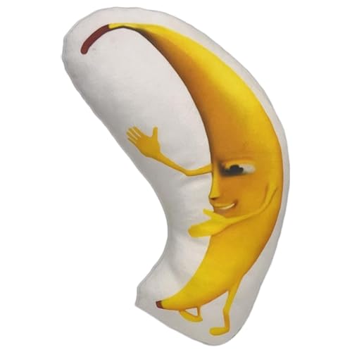 Plüsch-Bananen-Puppe – Kreatives Bananenmann-Design, lustiges, weiches, umarmendes Bananenkissen, gemütliche gefüllte Frucht-Plüschpuppe für Wohnzimmer, Schlafzimmer, Heimdekoration, charmantes, von Xinhuju