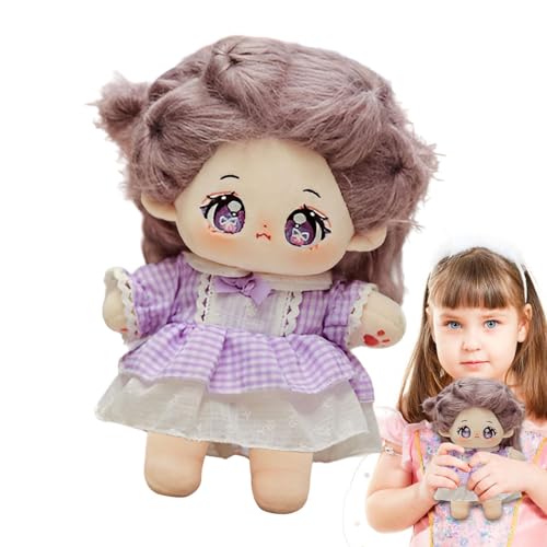 Plüschpuppen, Anime, Puppe Mädchen mit langen Haaren – Humanoides Mädchen, langes Haar, Plüschpuppe, Spielzeug zum Anziehen, Sammlung von Geburtstagsgeschenken für und Kleinkinder zum Kuscheln von Xinhuju